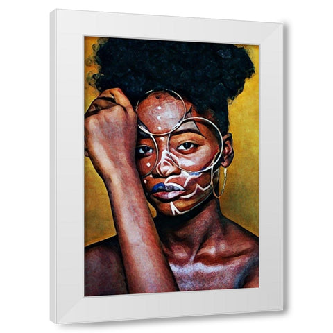 Uma II White Modern Wood Framed Art Print by Aldridge, Ashley