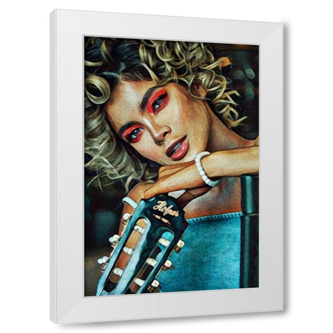 Frankie II White Modern Wood Framed Art Print by Aldridge, Ashley