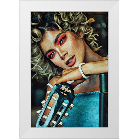 Frankie II White Modern Wood Framed Art Print by Aldridge, Ashley