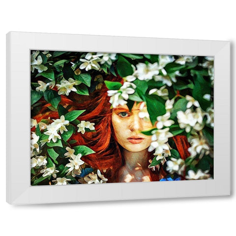 Hidden Beauty White Modern Wood Framed Art Print by Aldridge, Ashley