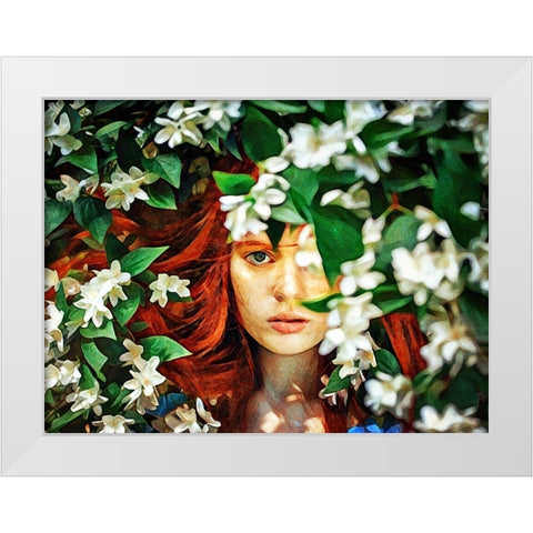 Hidden Beauty White Modern Wood Framed Art Print by Aldridge, Ashley