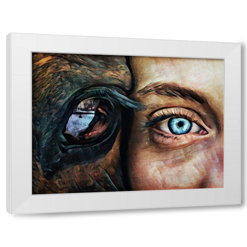 Eye to Eye White Modern Wood Framed Art Print by Aldridge, Ashley