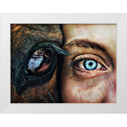 Eye to Eye White Modern Wood Framed Art Print by Aldridge, Ashley