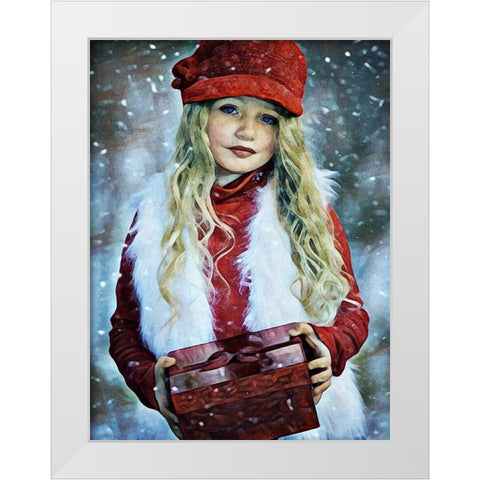 Gift From Grace White Modern Wood Framed Art Print by Aldridge, Ashley