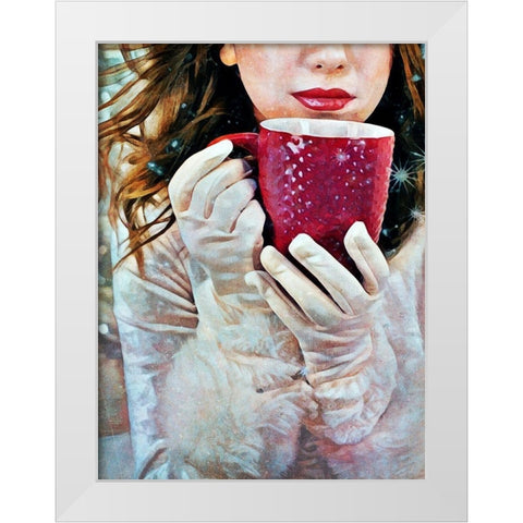 White Winter Warmer White Modern Wood Framed Art Print by Aldridge, Ashley