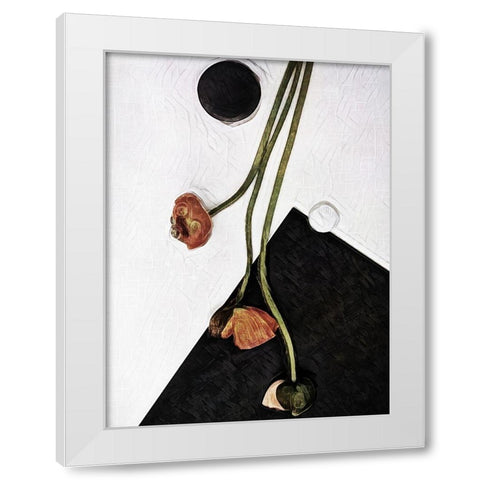 Modern Poppy Arrangement II White Modern Wood Framed Art Print by Aldridge, Ashley