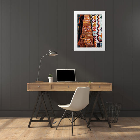 Multi-Patterned Mayhem White Modern Wood Framed Art Print by Aldridge, Ashley