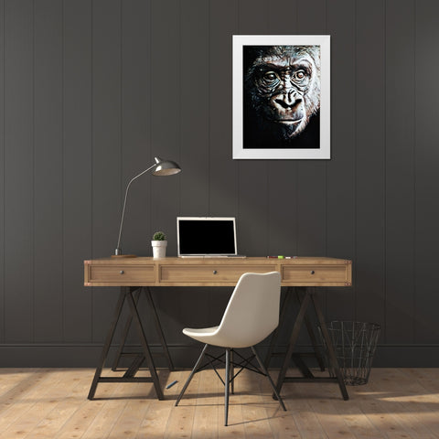 Primate Perfection I White Modern Wood Framed Art Print by Aldridge, Ashley