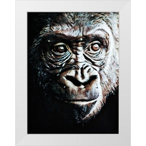 Primate Perfection I White Modern Wood Framed Art Print by Aldridge, Ashley