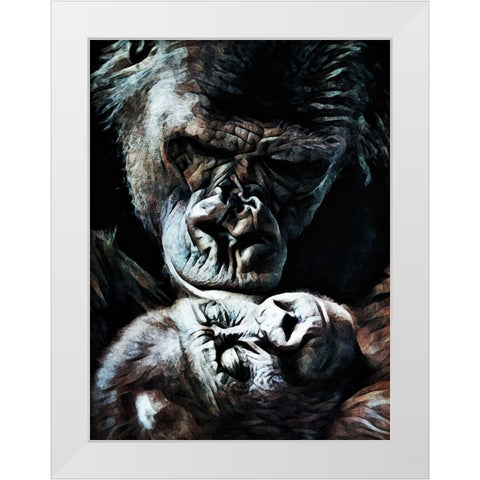 Primate Perfection II White Modern Wood Framed Art Print by Aldridge, Ashley