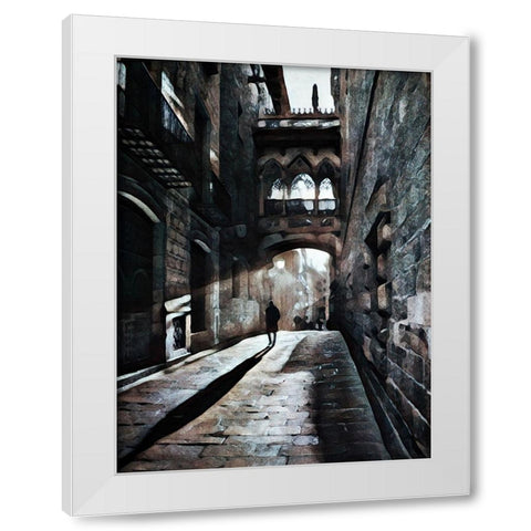 Shadowed by Solitude White Modern Wood Framed Art Print by Aldridge, Ashley