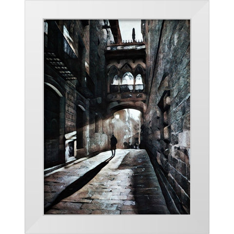 Shadowed by Solitude White Modern Wood Framed Art Print by Aldridge, Ashley