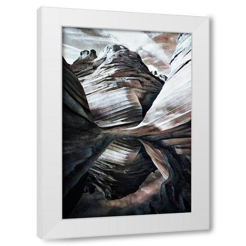 Layered Rock Reflected White Modern Wood Framed Art Print by Aldridge, Ashley