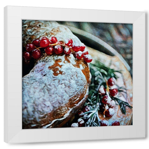 Berry Iced Bundt Cake White Modern Wood Framed Art Print by Aldridge, Ashley