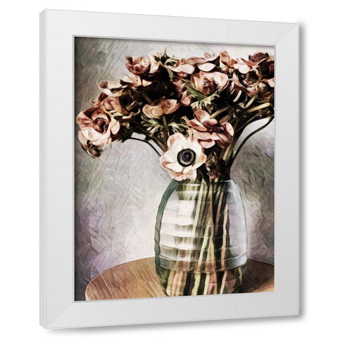 Dried Pastel Poppies White Modern Wood Framed Art Print by Aldridge, Ashley