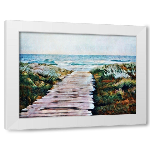 Pathway of Peace White Modern Wood Framed Art Print by Aldridge, Ashley