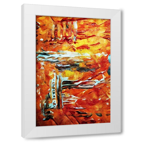 Sunburnt Abstract I White Modern Wood Framed Art Print by Aldridge, Ashley