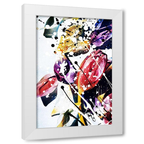 Pretty Pulled Petals I White Modern Wood Framed Art Print by Aldridge, Ashley