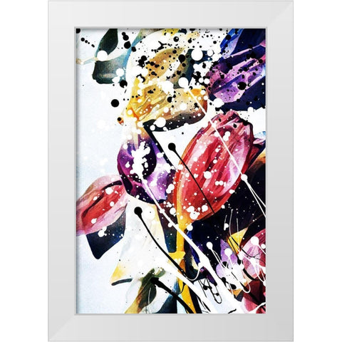 Pretty Pulled Petals I White Modern Wood Framed Art Print by Aldridge, Ashley