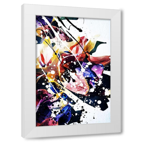 Pretty Pulled Petals II White Modern Wood Framed Art Print by Aldridge, Ashley