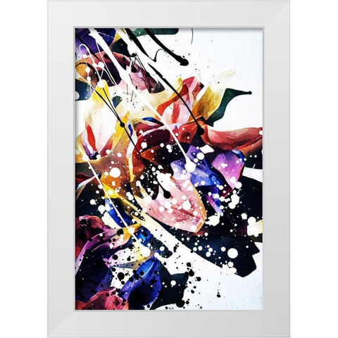 Pretty Pulled Petals II White Modern Wood Framed Art Print by Aldridge, Ashley