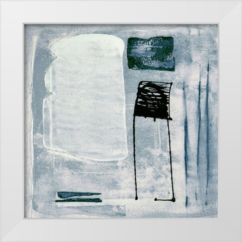 Mozaic 20 White Modern Wood Framed Art Print by Aryai, Sia