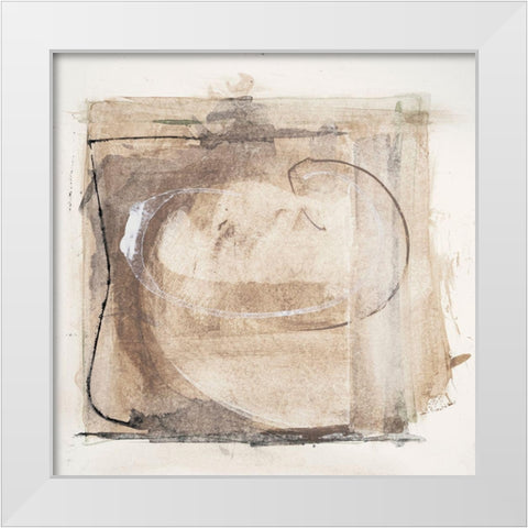 Mozaic 24 White Modern Wood Framed Art Print by Aryai, Sia