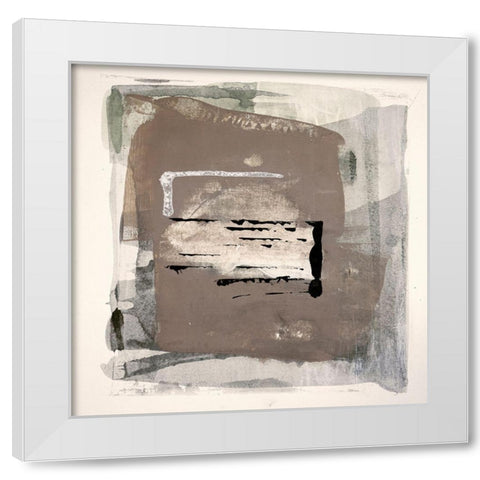 Mozaic 25 White Modern Wood Framed Art Print by Aryai, Sia