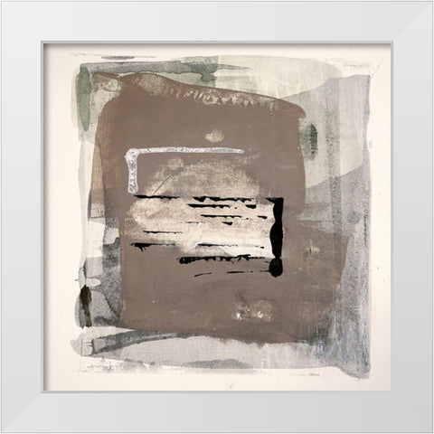 Mozaic 25 White Modern Wood Framed Art Print by Aryai, Sia