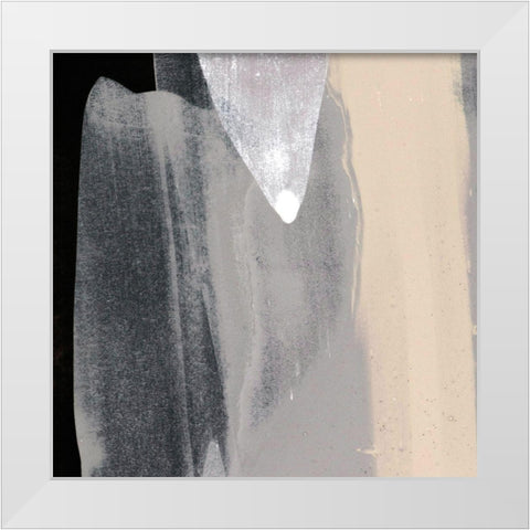 Mozaic 47 White Modern Wood Framed Art Print by Aryai, Sia