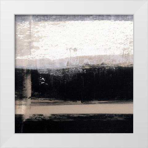 Mozaic 48 White Modern Wood Framed Art Print by Aryai, Sia