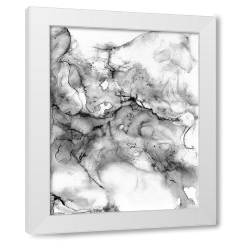 Marble White Modern Wood Framed Art Print by Curinga, Kim
