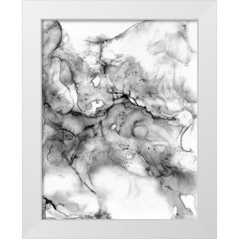 Marble White Modern Wood Framed Art Print by Curinga, Kim