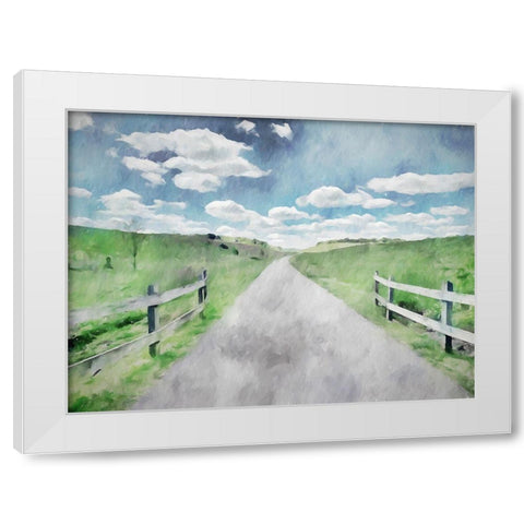 Welcome White Modern Wood Framed Art Print by Curinga, Kim