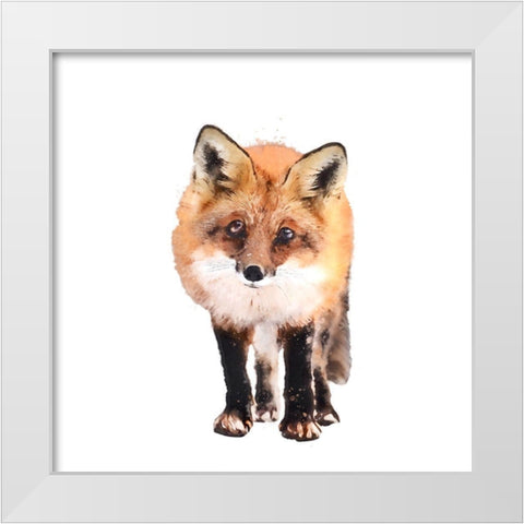 Full On Fox White Modern Wood Framed Art Print by Curinga, Kim