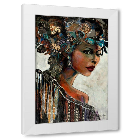 Goldleaf Warrior White Modern Wood Framed Art Print by Eaton, Winnie