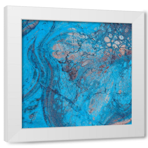 Craquelure White Modern Wood Framed Art Print by Hunziker, Steve