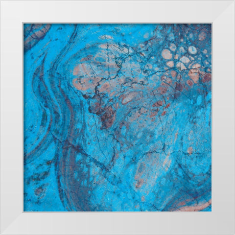 Craquelure White Modern Wood Framed Art Print by Hunziker, Steve