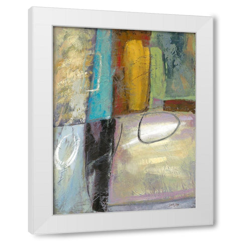 Cool Jazz White Modern Wood Framed Art Print by Joy, Julie