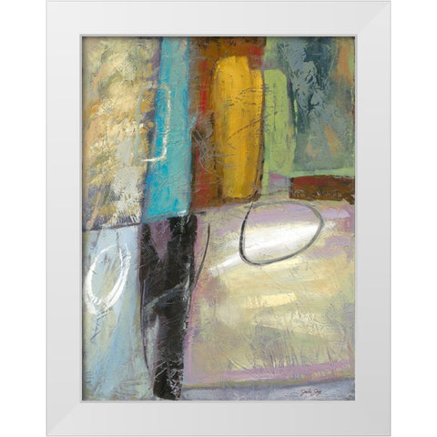 Cool Jazz White Modern Wood Framed Art Print by Joy, Julie