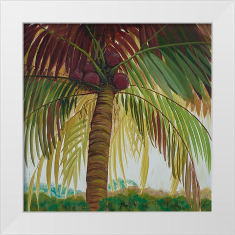Tropics II White Modern Wood Framed Art Print by Joy, Julie