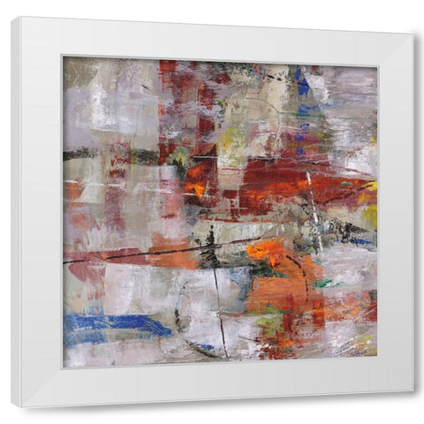 Buffalo Hunt II White Modern Wood Framed Art Print by Joy, Julie