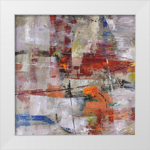 Buffalo Hunt II White Modern Wood Framed Art Print by Joy, Julie