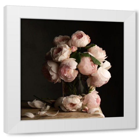Smitten by Roses-Dark White Modern Wood Framed Art Print by Maclean, Leah