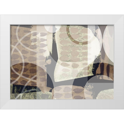 Medley White Modern Wood Framed Art Print by Naskrent, Delores