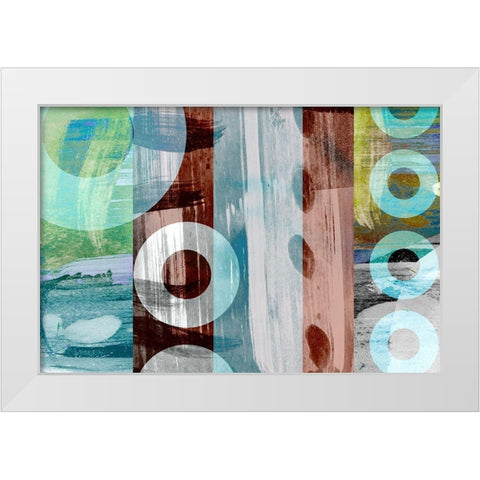 Second Occasion White Modern Wood Framed Art Print by Naskrent, Delores