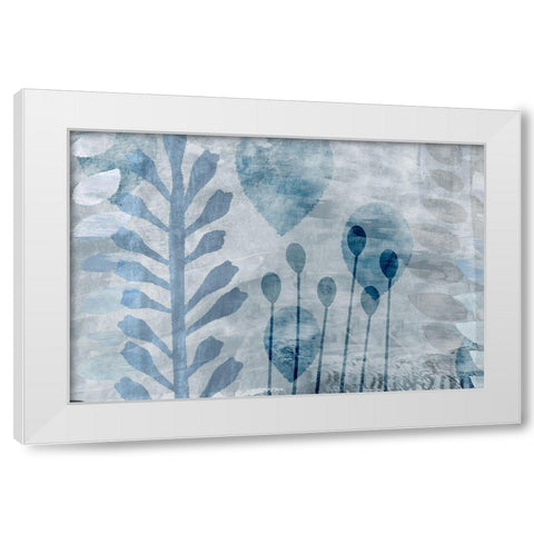 Brushwood White Modern Wood Framed Art Print by Naskrent, Delores