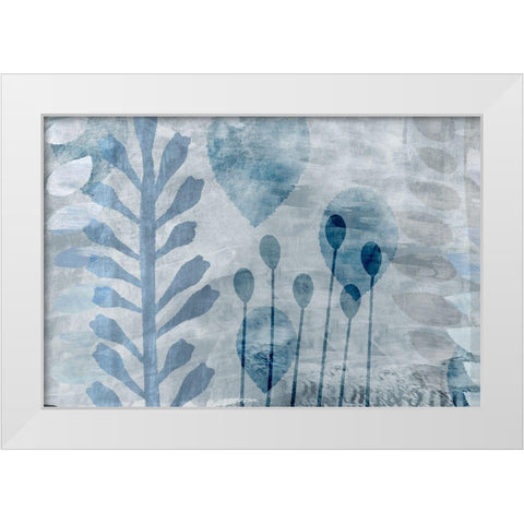 Brushwood White Modern Wood Framed Art Print by Naskrent, Delores