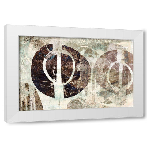 Mirror Image White Modern Wood Framed Art Print by Naskrent, Delores