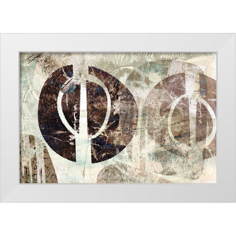 Mirror Image White Modern Wood Framed Art Print by Naskrent, Delores